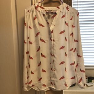 Loft Peacock blouse